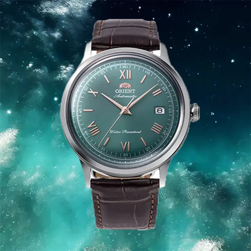 Orient Bambino Version II Automatic Green Dial Men's Watch- RA-AC0023E